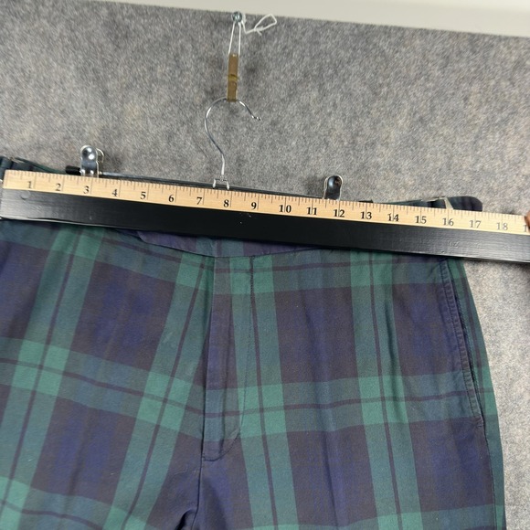 Vintage Polo Ralph Lauren Pants Mens 32x30 Green Plaid Adjustable Waist Made USA - Picture 3 of 14